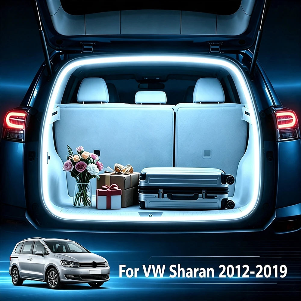For VW Sharan 2012-2019 LED Car Trunk Light Strip Rear Boot Light Auto Automatic Induction Atmosphere Lamp Modification 