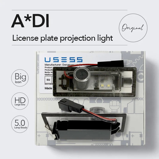 For Audi A1 A3 A4 A5 Piece License Plate Welcome A6 A7 Q2 Q3 Q5