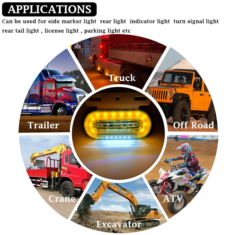 For Man Tgx 4PCS 24V Trailer Clearance Marker Truck Side Volvo