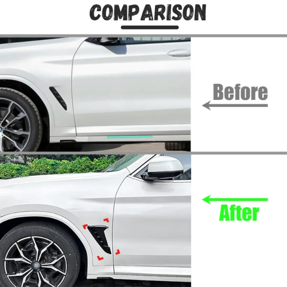 For BMW X3 X4 G01 G02 Side Fender Spoiler Wind Knife Gills Air