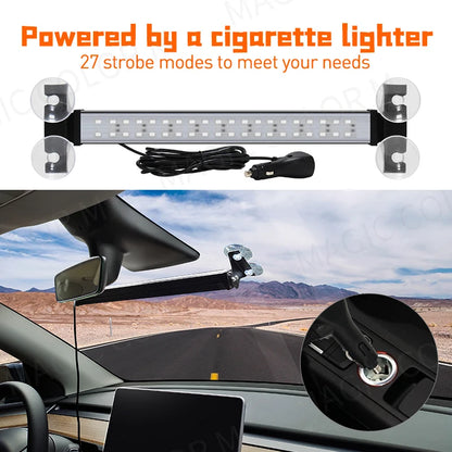 Strobe Front Flash Warning Windshield Bar Traffic Advisor