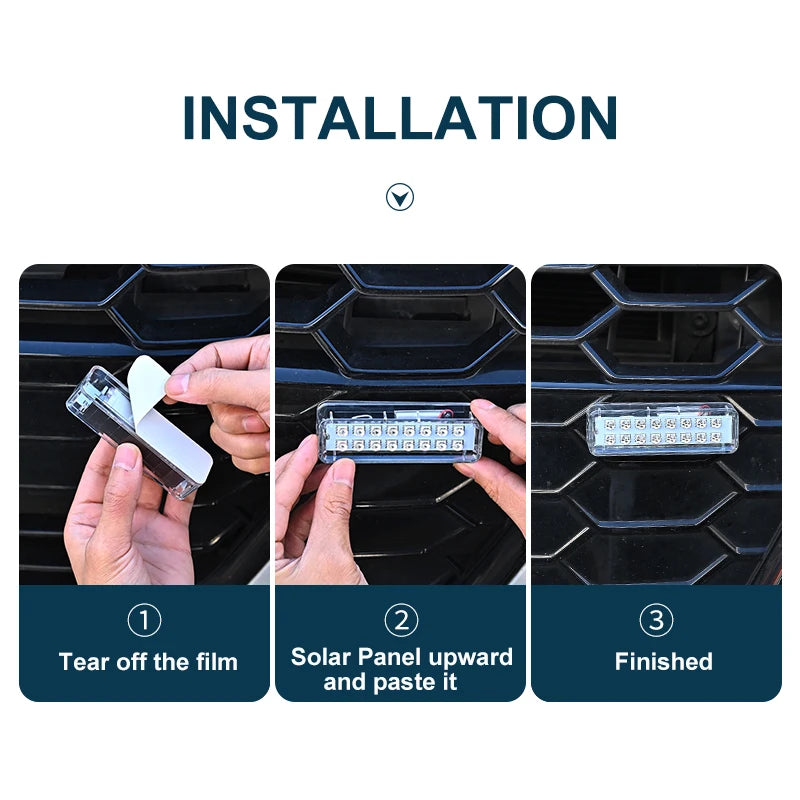 For Motorcycle Bike Solar Warning Strobe Drone Scooter