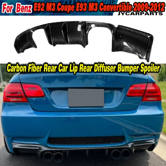 For BMW E92 M3 Coupe E93 Carbon Fiber Black Frp Rear Lip