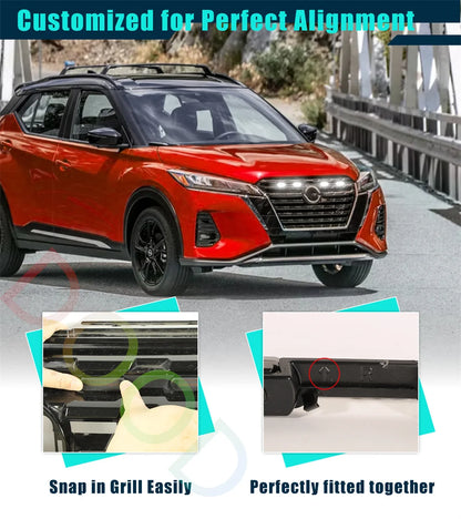 For 2021 2022 2023 2024 Nissan ABS Grill Grille Fit Kicks Racing
