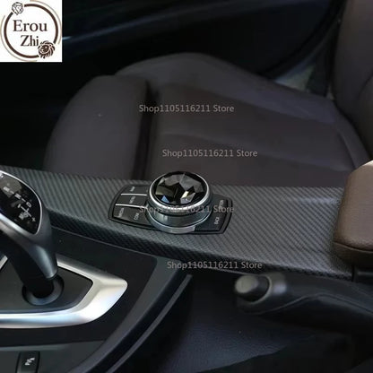 For BMW 1 3 5 6 1PC Multi Media Knob Cover Multimedia Button
