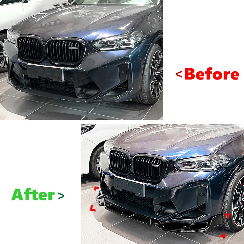 For BMW X3M X4M F97 F98 Lci 2022-2025 Front Bumper Spoiler Lip