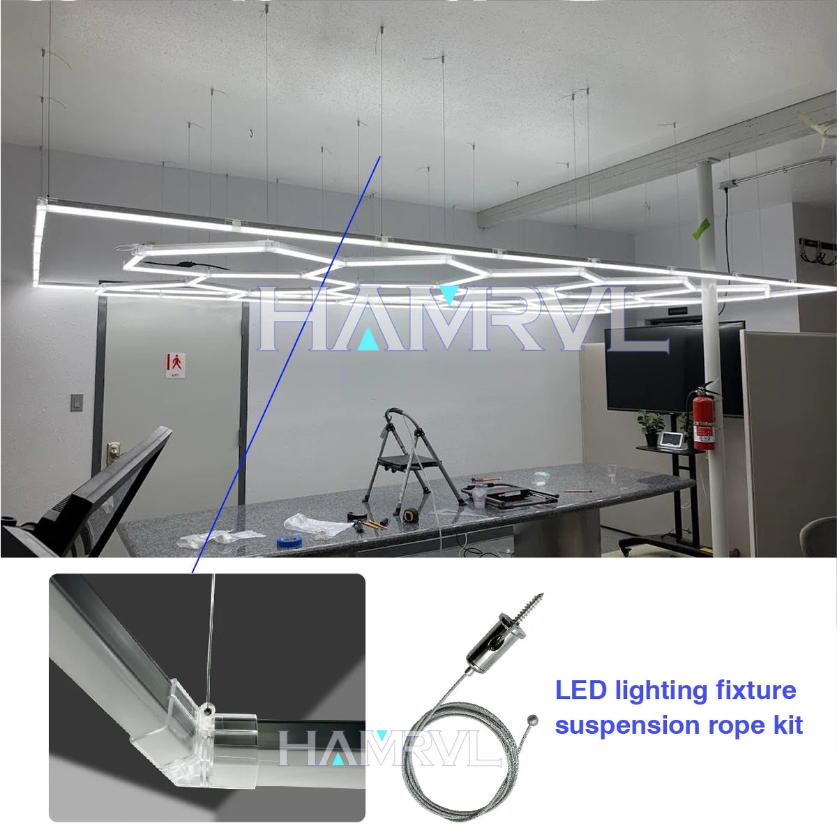 For Garage Light Lifting Rope Connector Honeycomb Tube Hexagon