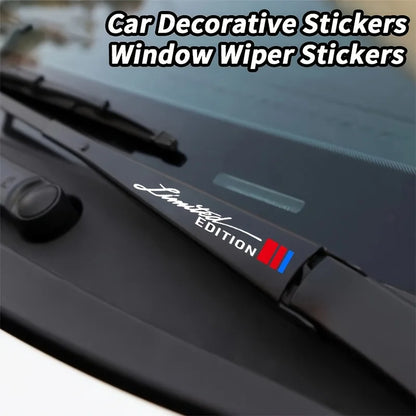 2PC Limited Edition Matte Red Blue Stripes Vinyl Stickers