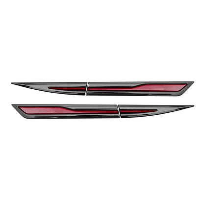 Metal 3D Leaf Board Stickers Side Wing Fender Decals