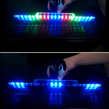 For Auto Solar Strobe Emergency Windshield Flash Warning RGB