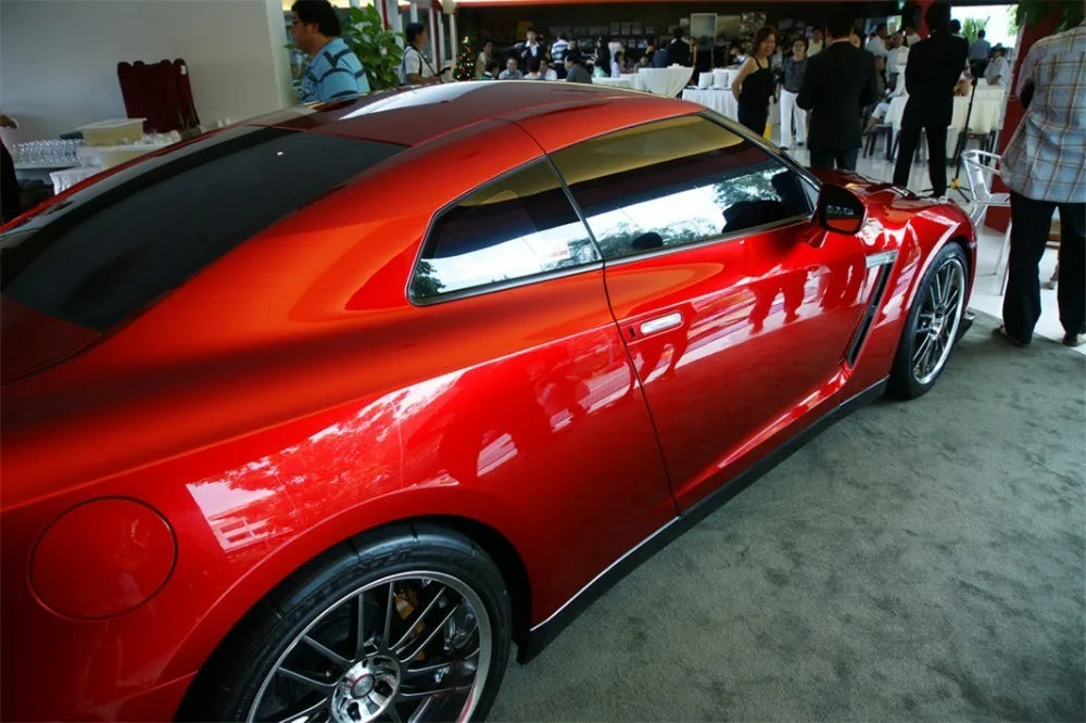 For Motor Auto Graphic Ultra Red Glossy Metallic Vinyl Wrap Film