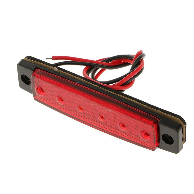 2PCS 6-led Work Turn Signal Lamps Red Sealed Brake