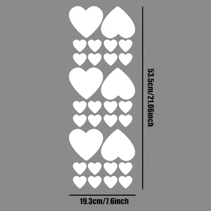 30PCS Hearts Stickers self-adhesive Vinyl Decals Fender Bumper
