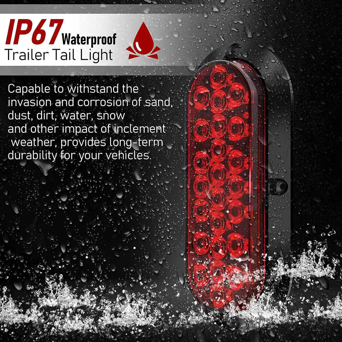 For Boat Trailer Trailer Tail 24 Brake Truck Turn Side Suitable