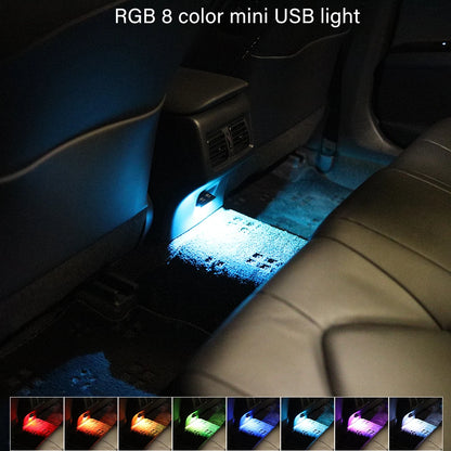 Three Sides Emit USB type-a Ambient RGB Atmosphere Interior