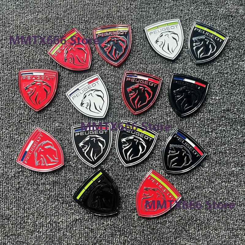 For Peugeot 207 407 408 308 3D Metal Lion Emblem Stickers Side