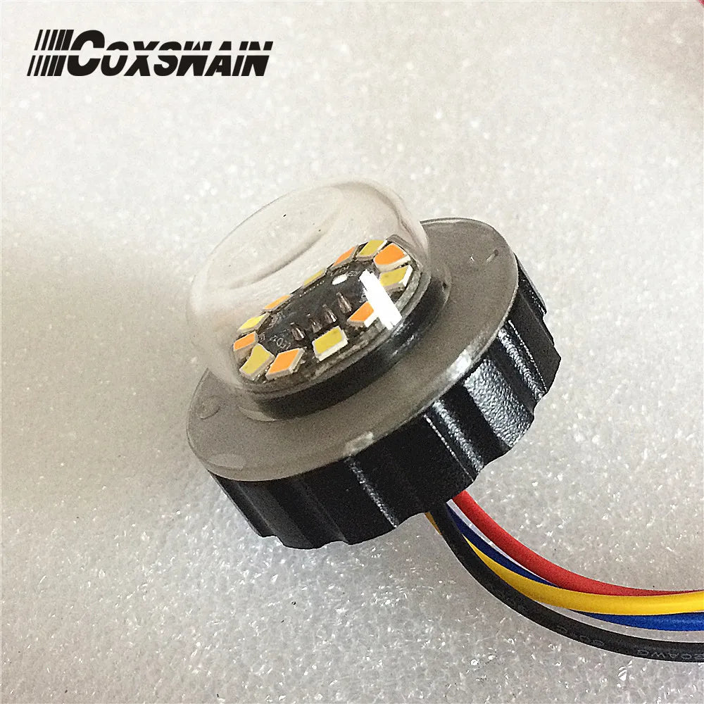 1PC G12 Dual Color Strobe Warning Surface Mount Side