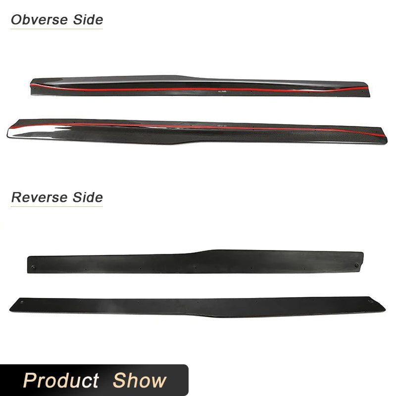 For BMW F82 F83 M4 Coupe Carbon Fiber Side Skirts Extensions