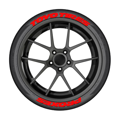 For 4 Wheels Letters Tire Sets Stickers Waterproof 3D Motorcycle