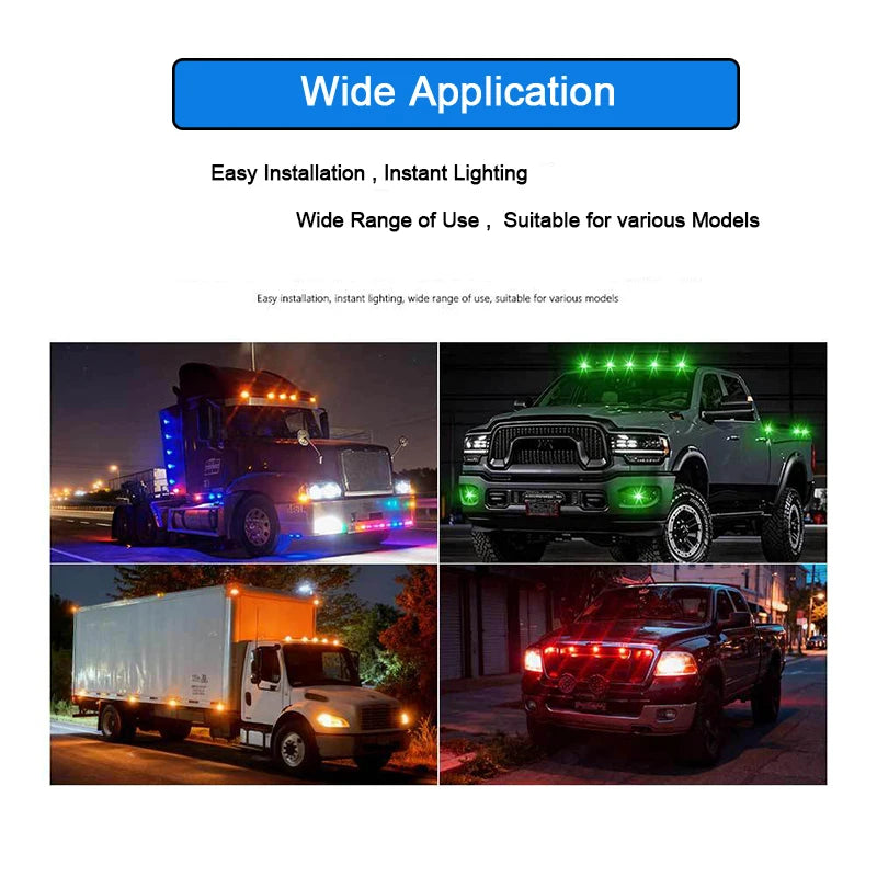 For Rv Lorry Side Lamp 1X Truck Turn Signal Strobe Dynamic