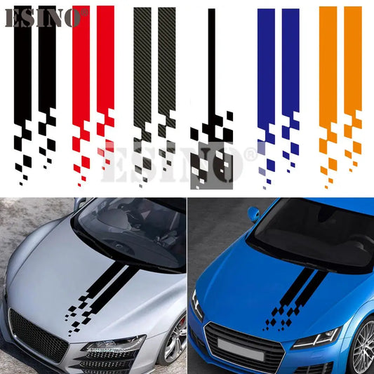 Design Stripe Hood Covers Vinyl Racing Sports Decal Head