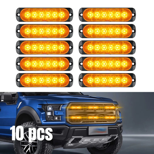 10PCS Emergency Strobe Warning Flashing Caution Construction