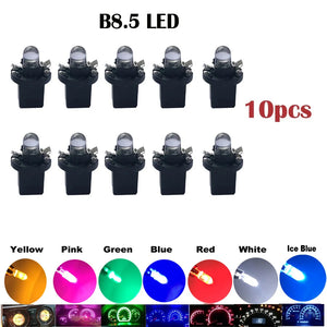 10PCS T5 PC74 b8.5 W3W Interior Dashboard Warming Indicator