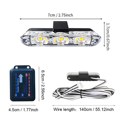 3LED Modules Grille Flash Wireless Remote Control Emergency