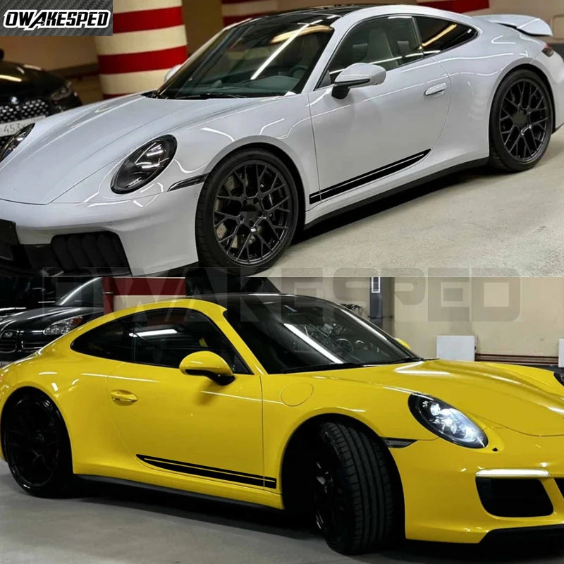 For Porsche-911-Cayman-718-CarreraS Auto Door Side Skirt 2PCS