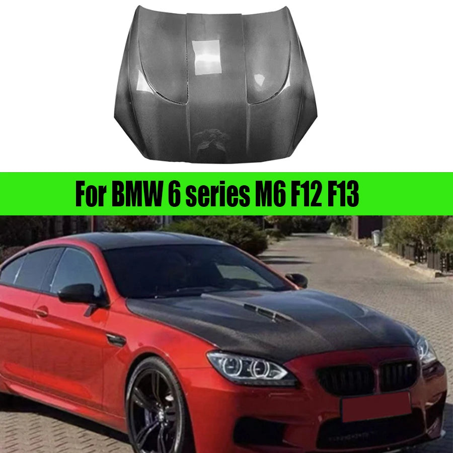 For BMW 6 Series M6 F06 F12 F13 Carbon Fiber Hood Engine Cover