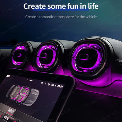 For Mercedes W205 W213 W238 W177 Colors Ambient Air Vent W206