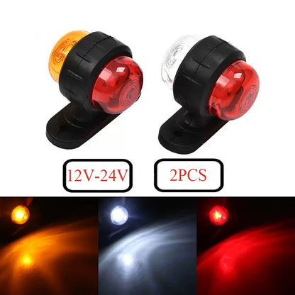 2PCS Truck Side Width Dual Color 12 24V Warning