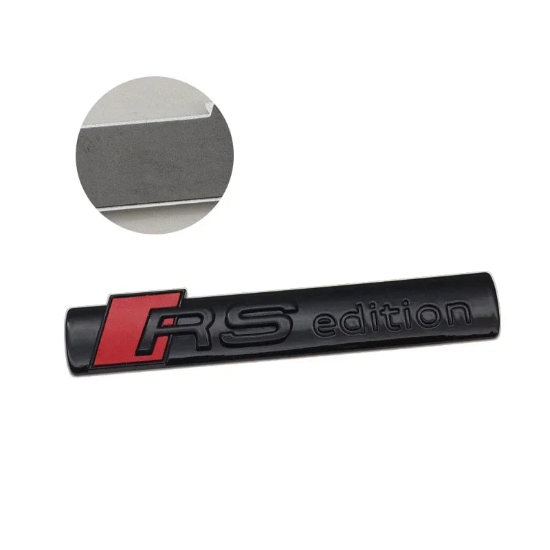 For Audi Rs Edition Badge A4L Metal Alloy Side Fender Emblem A6L