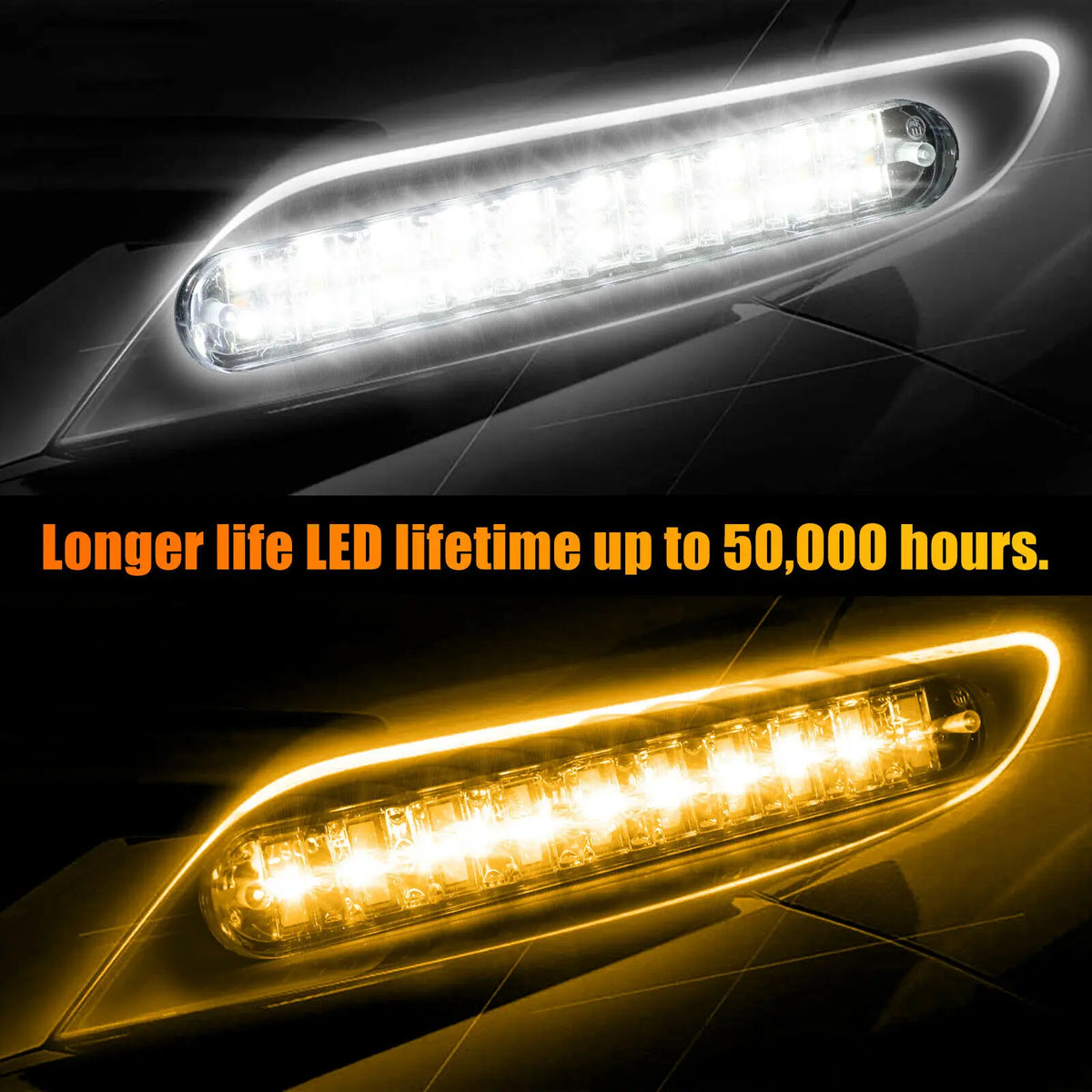 2PCS 30LED Daytime Running Riving Drl Turn Signal Fog