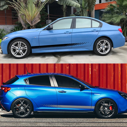Door Pvc Stickers Sport Strips Vinyl Film Side Skirt