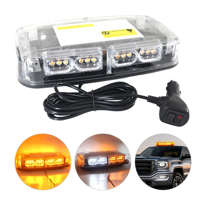For 12V-24V Amber Rooftop MINI Strobe Emergency Safety Flashing
