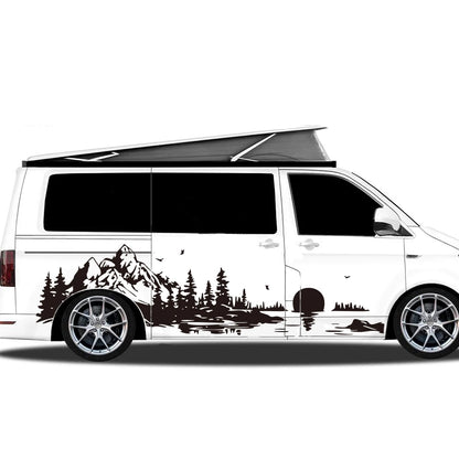 Mountain Lake Landscape Camper Rv Sticker Decal Adventure Nature