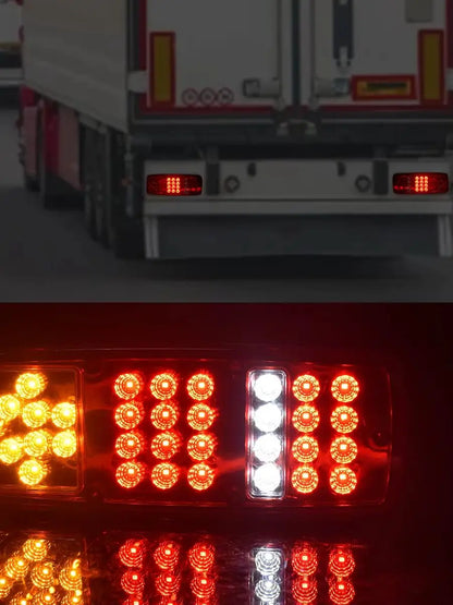For Lorries Trailers Rvs 2PCS Bright Truck Tail Brake Turn