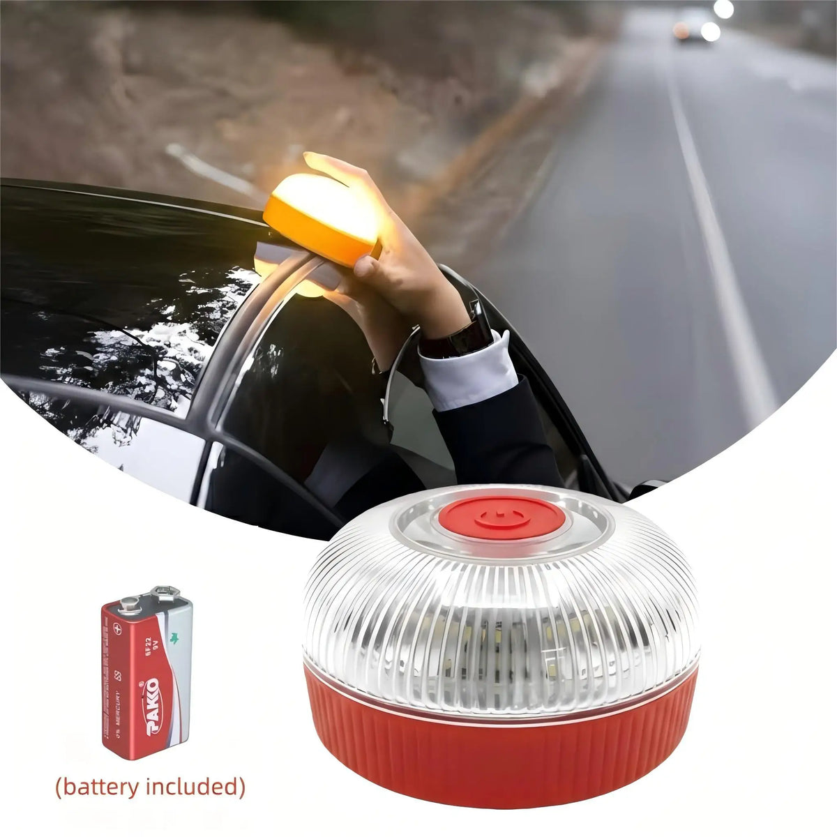 1-2piece Emergency Signal Magnetic Flashlight accident-specific
