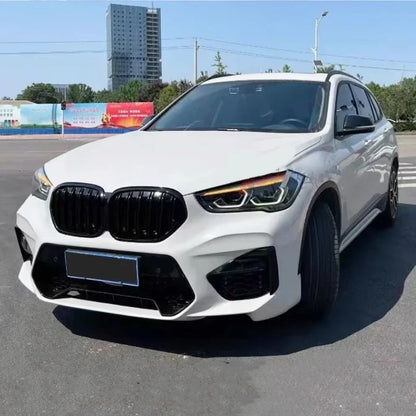 For BMW X1 F48 F49 16-19 Front Rear Bumper Tail Throat Grille
