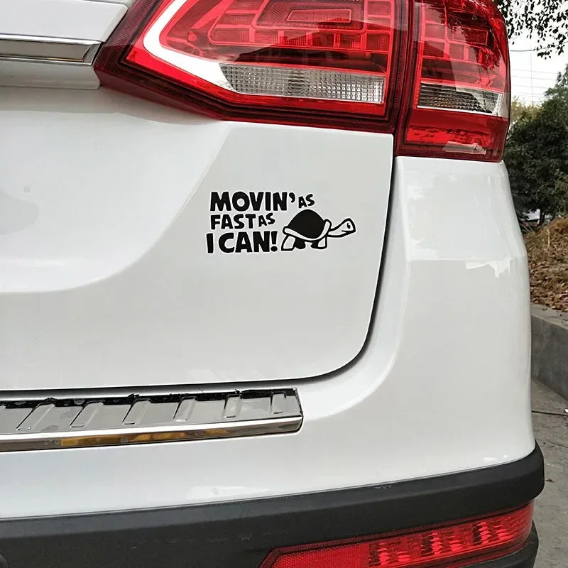 Funnycar Sticker Personality Bumper Fast Drive As I Can