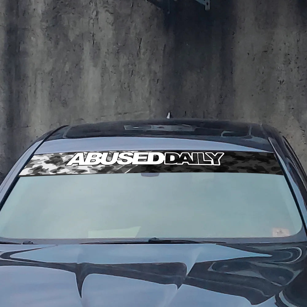Abuse Daily Front Rear Windshield Stickers Waterproof Sunscreen