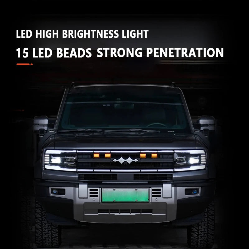 For BYD Equation Leopard 5 Front Center Front Grille Small Amber