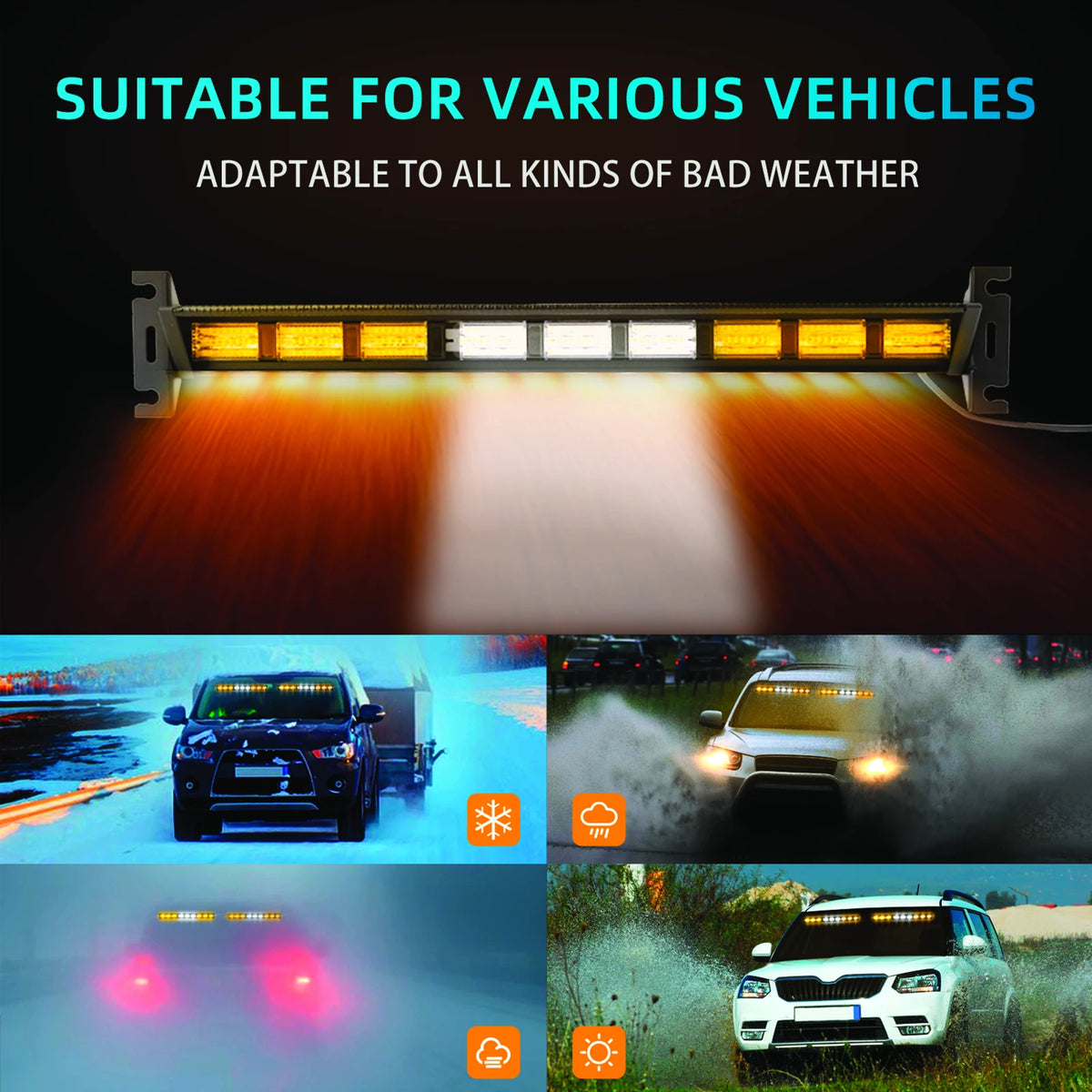 For All Vehicle Windshields 2IN1 Multifunctional Safety Warning