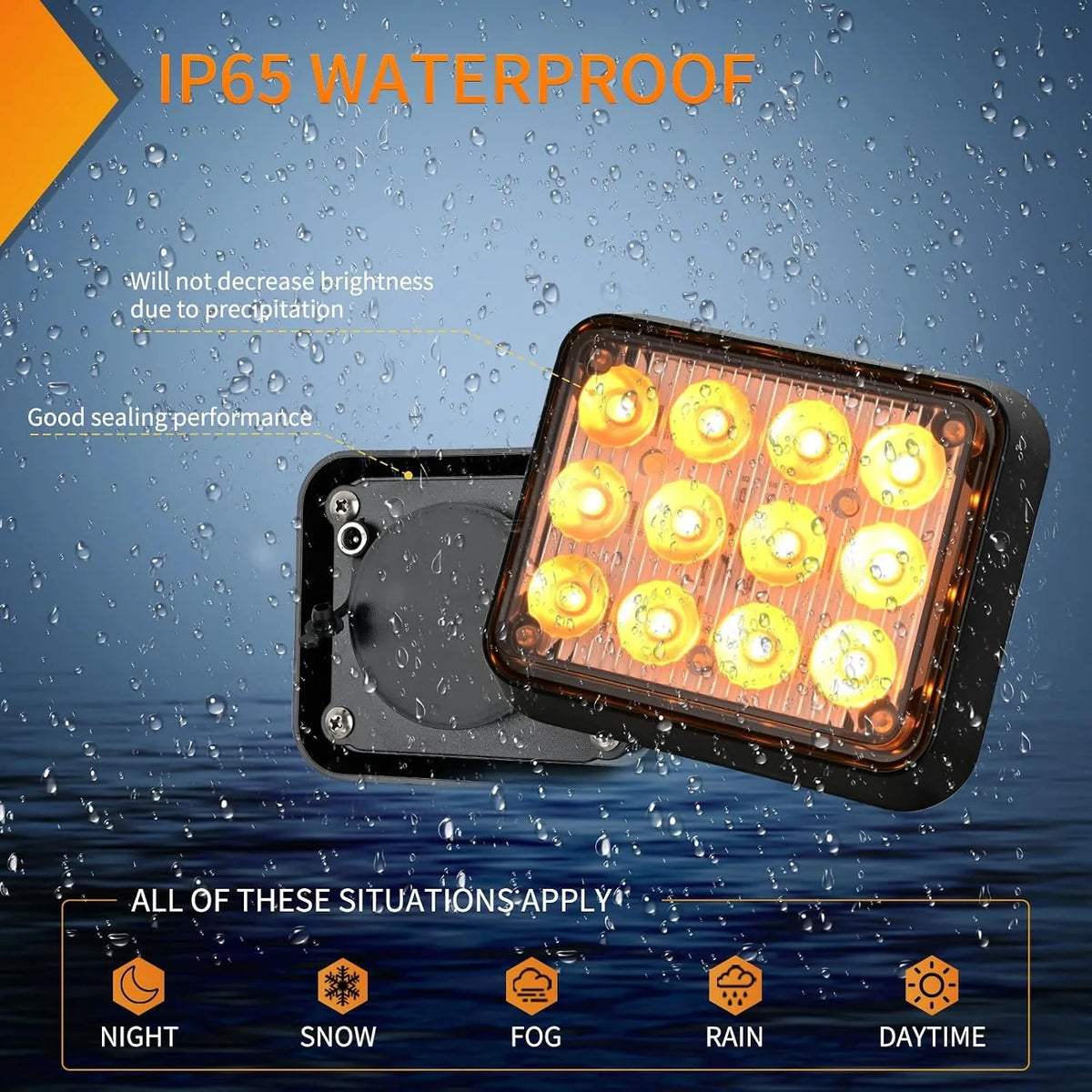 Nilight 12LED Magnetic Wireless Trailer 2PCS Rechargeable