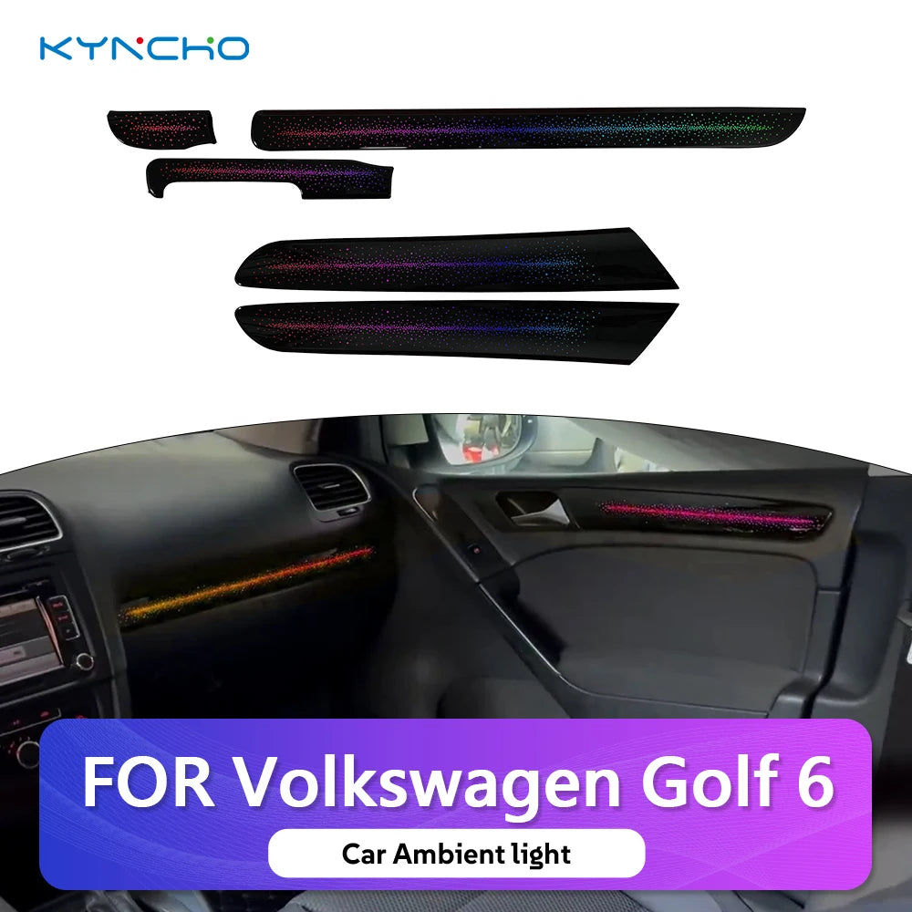 For Volkswagen Golf 6 2010 2013 Ambient Symphony Flowing Neon