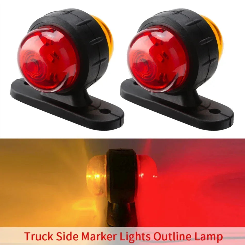 2PCS 12V 24V Truck Trailer Side Marker Position Lorry