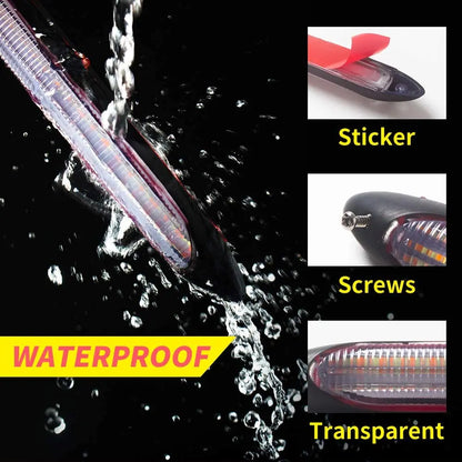 DRL Daytime Running Strip Car Headlight Decoration Turn Signal Light Strip Sequential Yellow Flow White Day Lamp Accesso