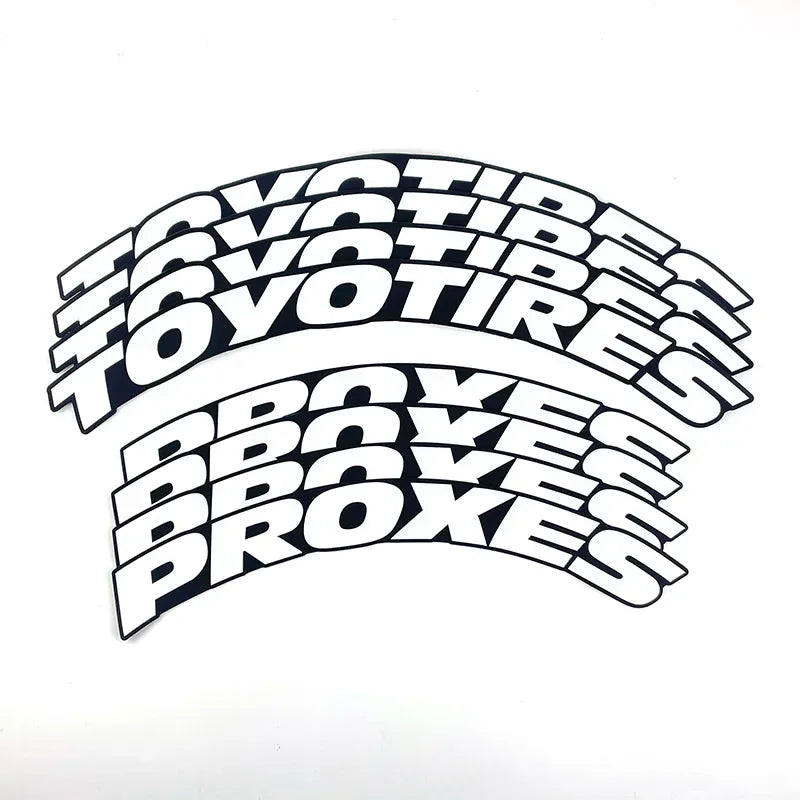 For Racing Tires Of Tire Letter Stickers Toyotires Rubber 3D