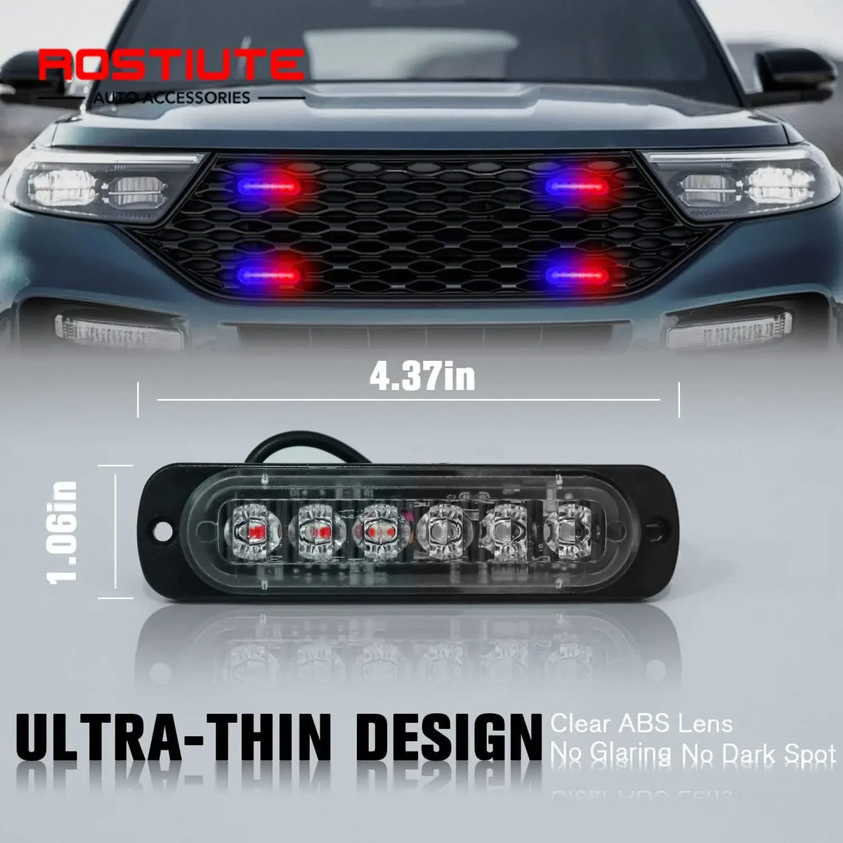 For Off-Road 12V 24 Grille Strobe Wireless Control Warning